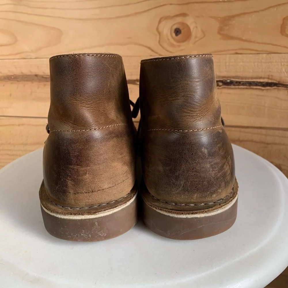 Clarks Men's‎ 9.5m Chukka Leather Distressed High Top Comfort Boots Grunge
